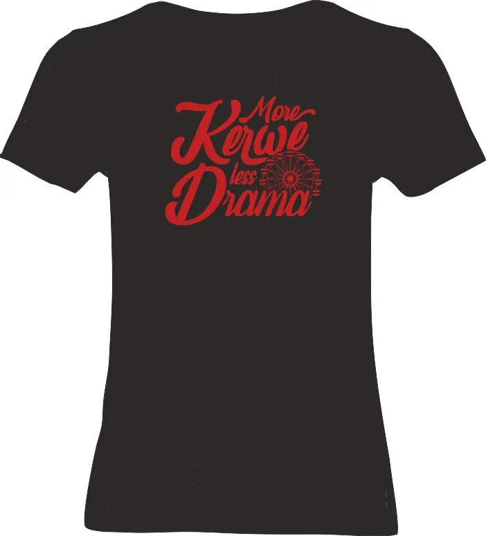 Kerwe Weinheim 2025 T-Shirt Damen, Druckfarbe Rot